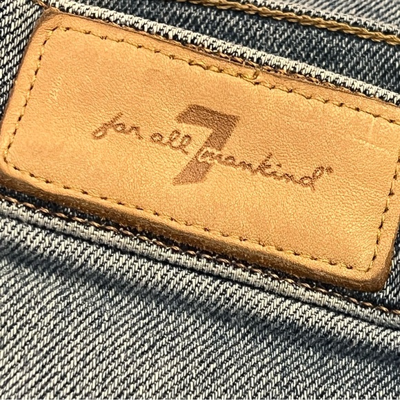 7 For All Mankind Cropped Alexa Raw Hem Jeans Luxe Vintage Size 30 - Picture 15 of 16